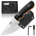 Compact EDC Survival Knife + Fire Starter — D2 Full Tang