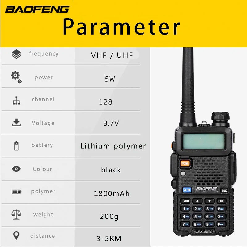 BaoFeng UV-5R Dual-Band Handheld Radio