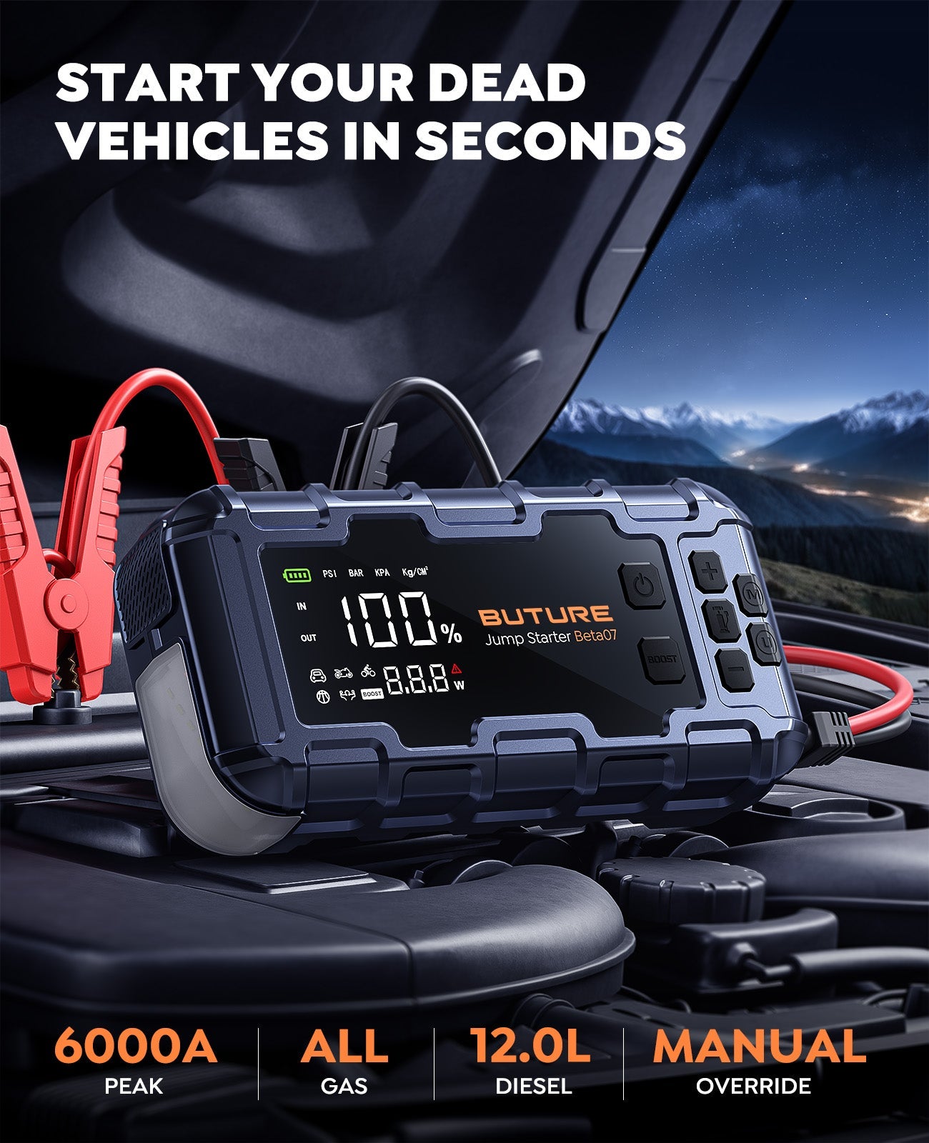 Buture Beta07 Jump Starter & Tire Inflator
