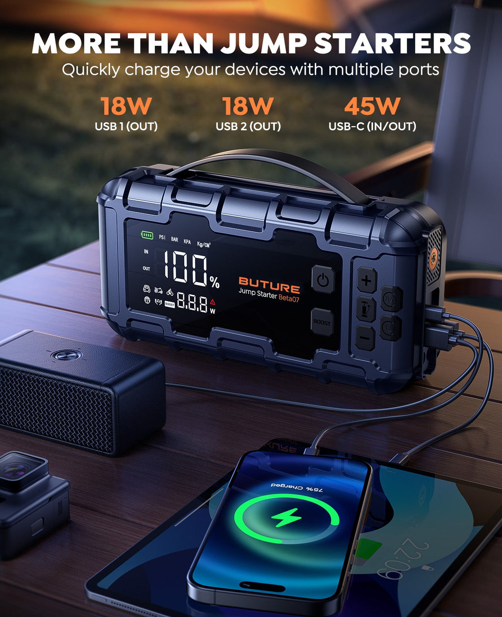Buture Beta07 Jump Starter & Tire Inflator